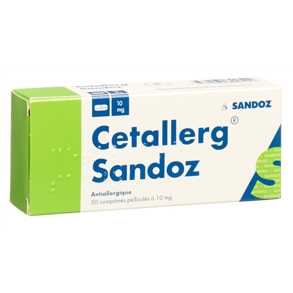 CETALLERG Sandoz cpr pell 10 mg 50 pce
