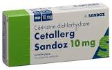 CETALLERG Sandoz cpr pell 10 mg 50 pce