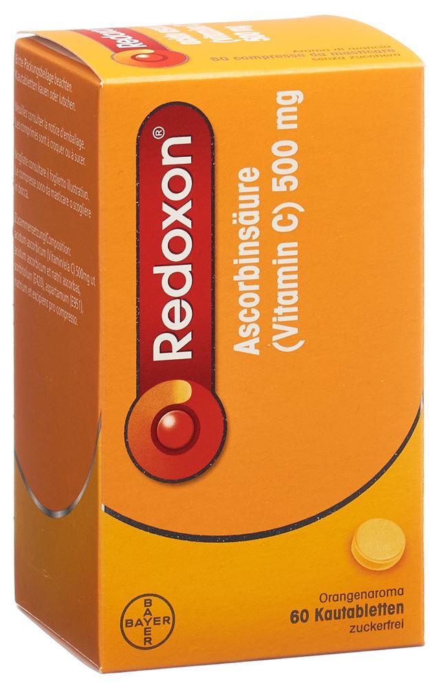 REDOXON cpr croquer 500 mg orange s sucre 60 pce
