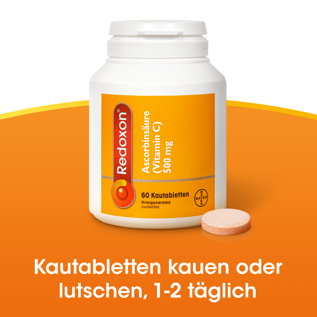 REDOXON cpr croquer 500 mg orange s sucre 60 pce