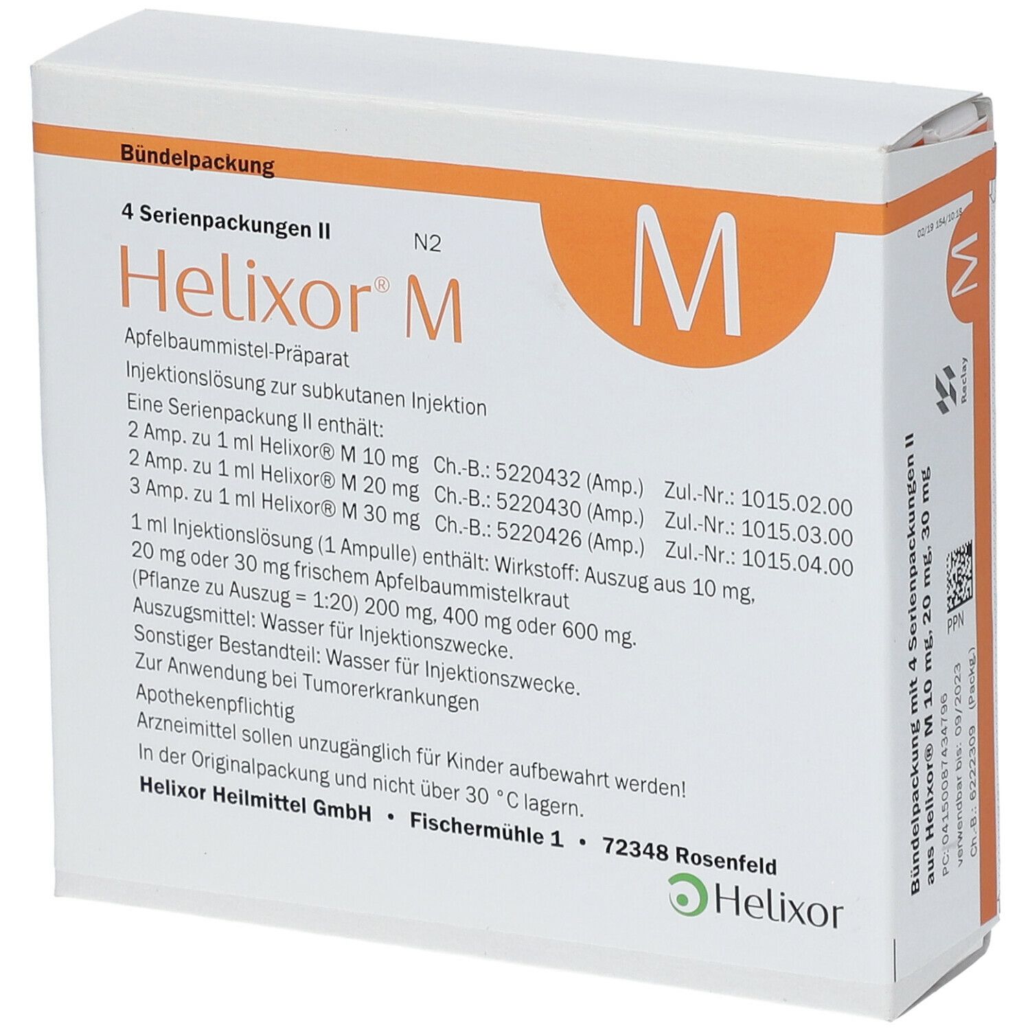 HELIXOR M série 4 sol inj amp 7 pce
