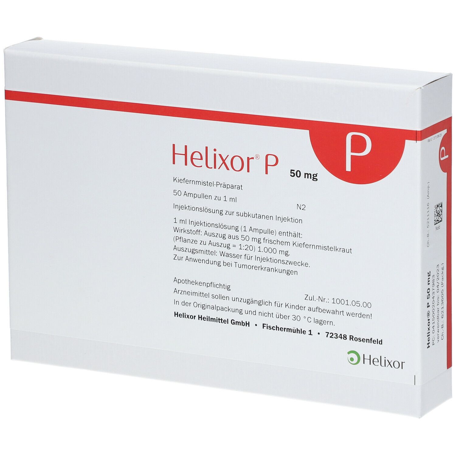 HELIXOR P sol inj 50 mg amp 8 pce