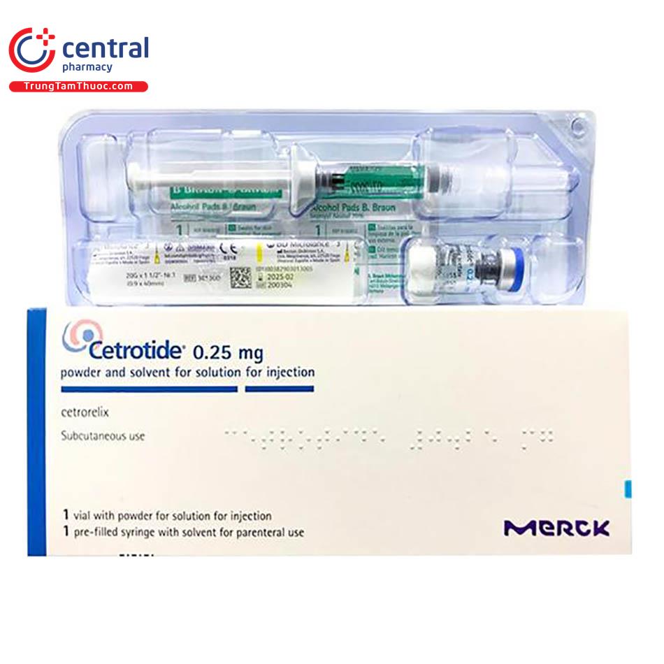 CETROTIDE subst sèche 0.25 mg c solv flac