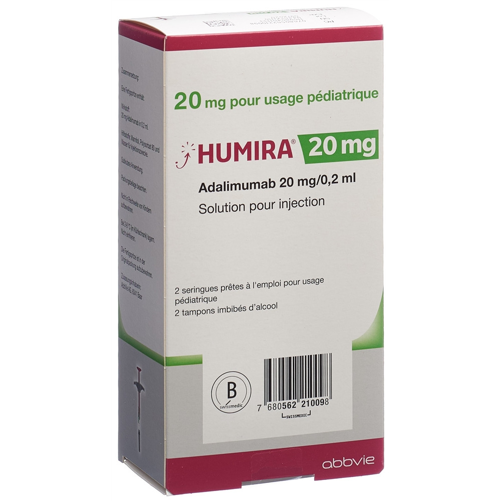 HUMIRA sol inj 20 mg/0.2ml ser pré 2 x 0.2 ml