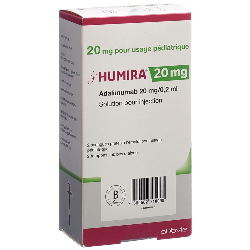 HUMIRA sol inj 20 mg/0.2ml ser pré 2 x 0.2 ml