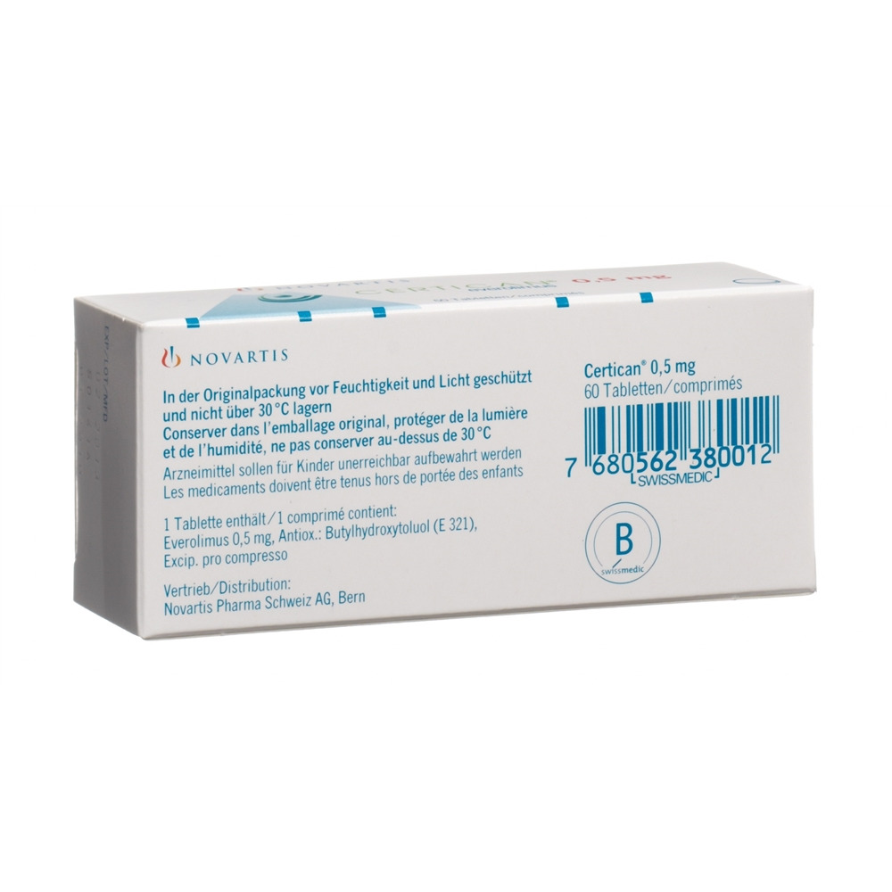 Certican 0.5 mg, Tabletten
