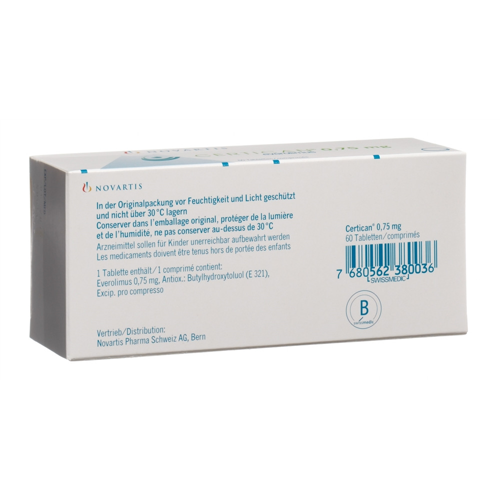 CERTICAN cpr 0.75 mg 6 x 10 pce
