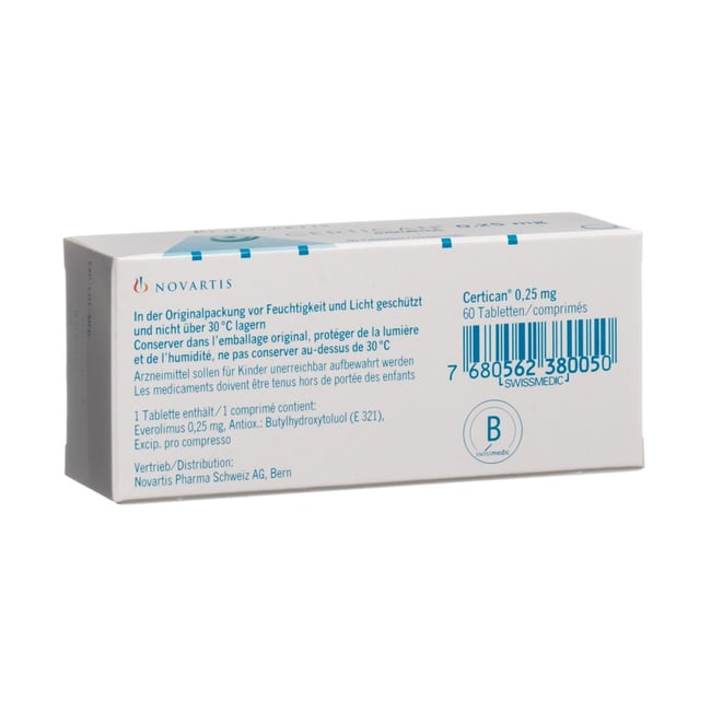 CERTICAN cpr 0.25 mg 6 x 10 pce