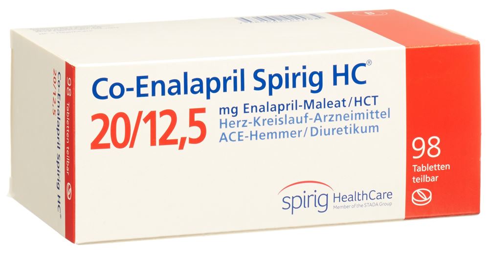 CO-ENALAPRIL Spirig HC cpr 20/12.5mg 98 pce