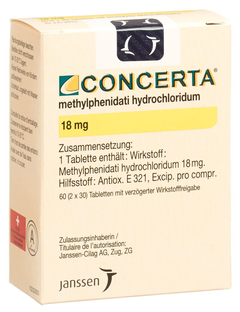 Concerta 18 mg, Retardtabletten