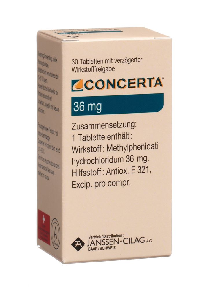 Concerta 36 mg, Retardtabletten
