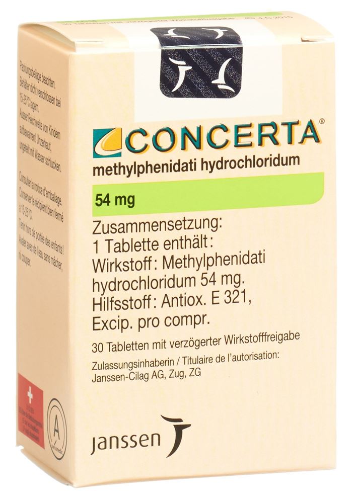 CONCERTA cpr ret 54 mg fl 30 pce