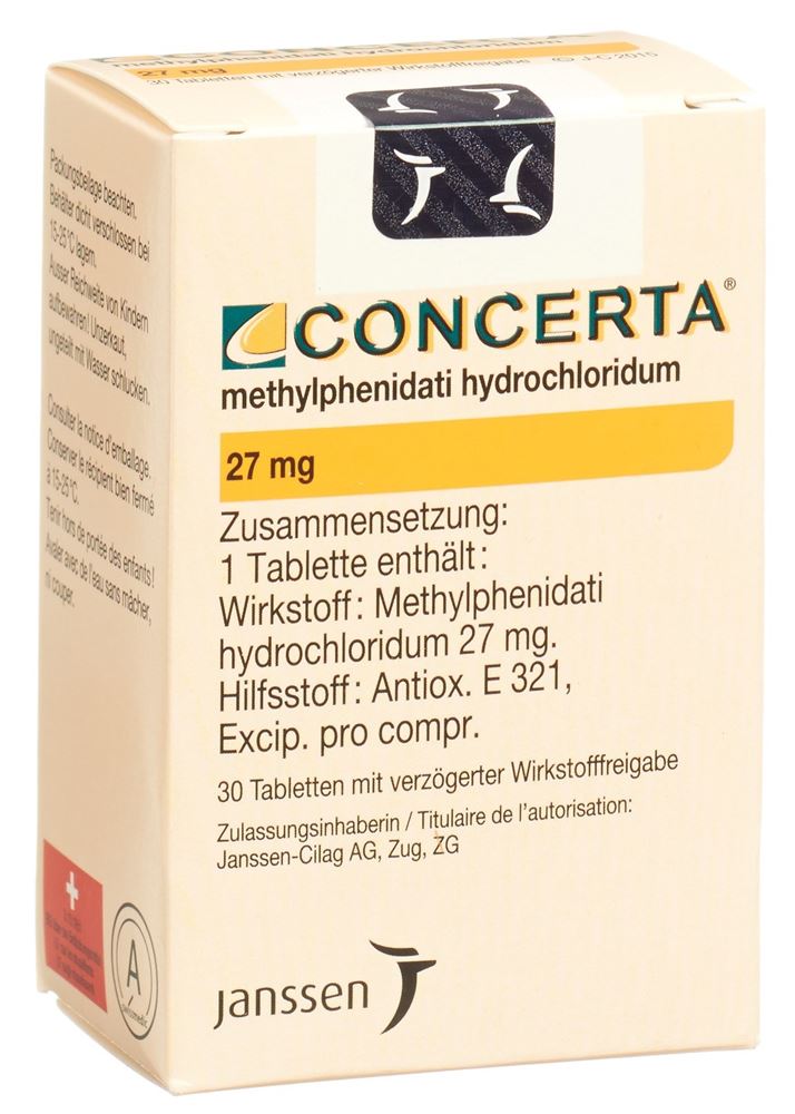 CONCERTA cpr ret 27 mg fl 30 pce