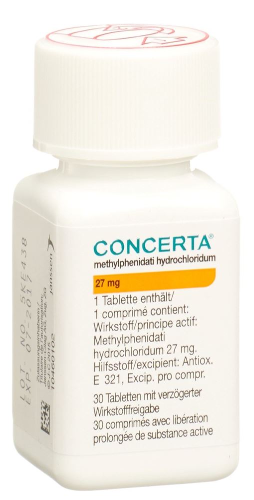 CONCERTA cpr ret 27 mg fl 60 pce
