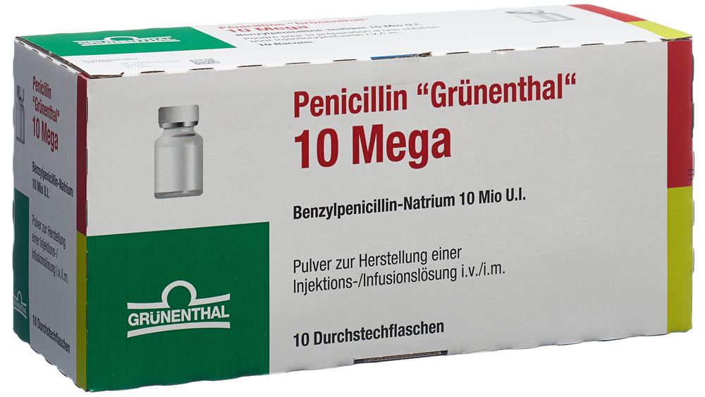 PENICILLINE Grünenthal 10 Mega vial 10 pce