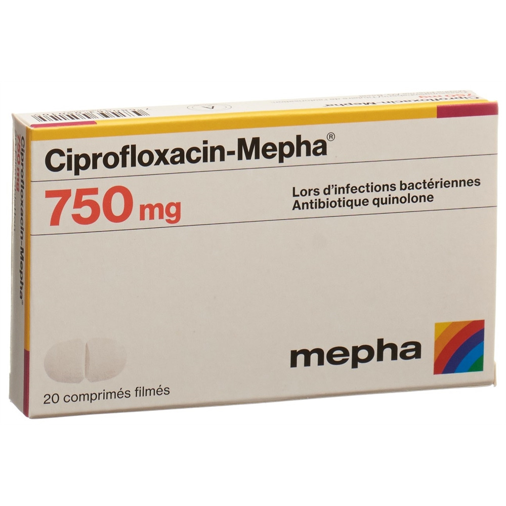 CIPROFLOXACIN Mepha cpr pell 750 mg 20 pce