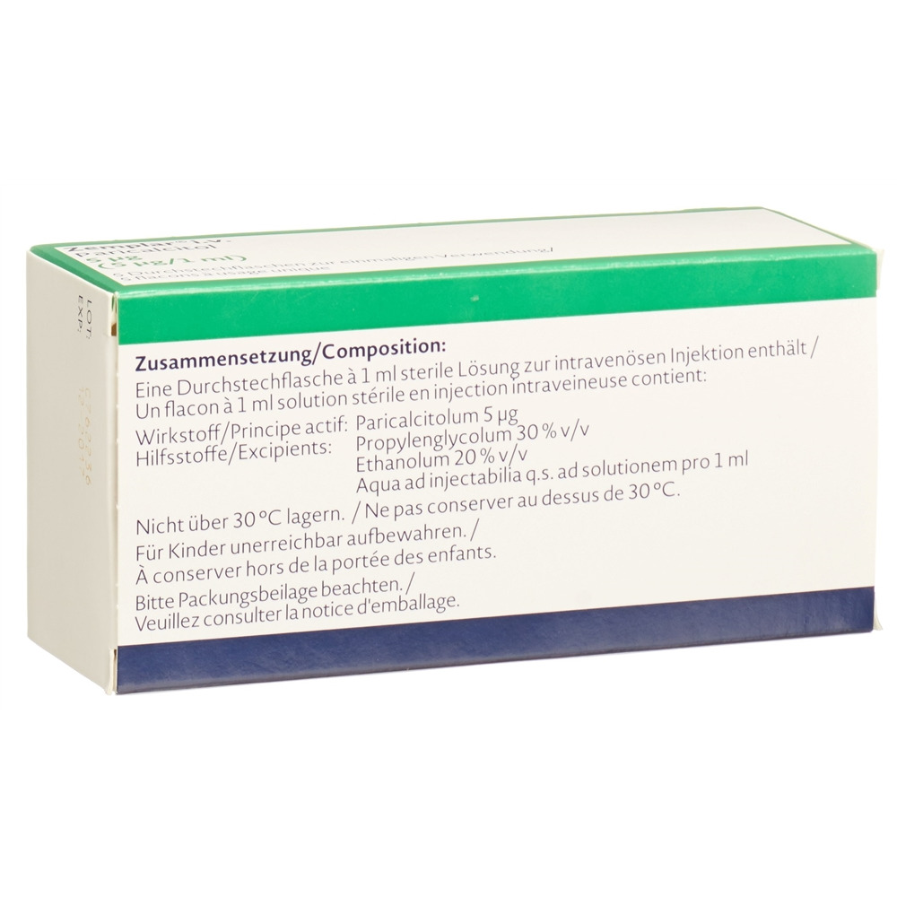 ZEMPLAR sol inj 5 mcg/ml 5 flac 1 ml