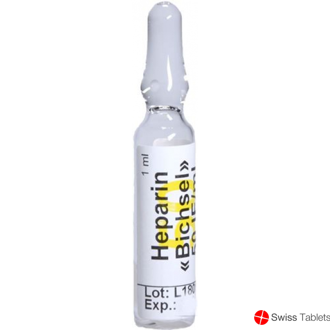 HEPARINE Bichsel 50 UI/ml stérile 100 amp 1 ml
