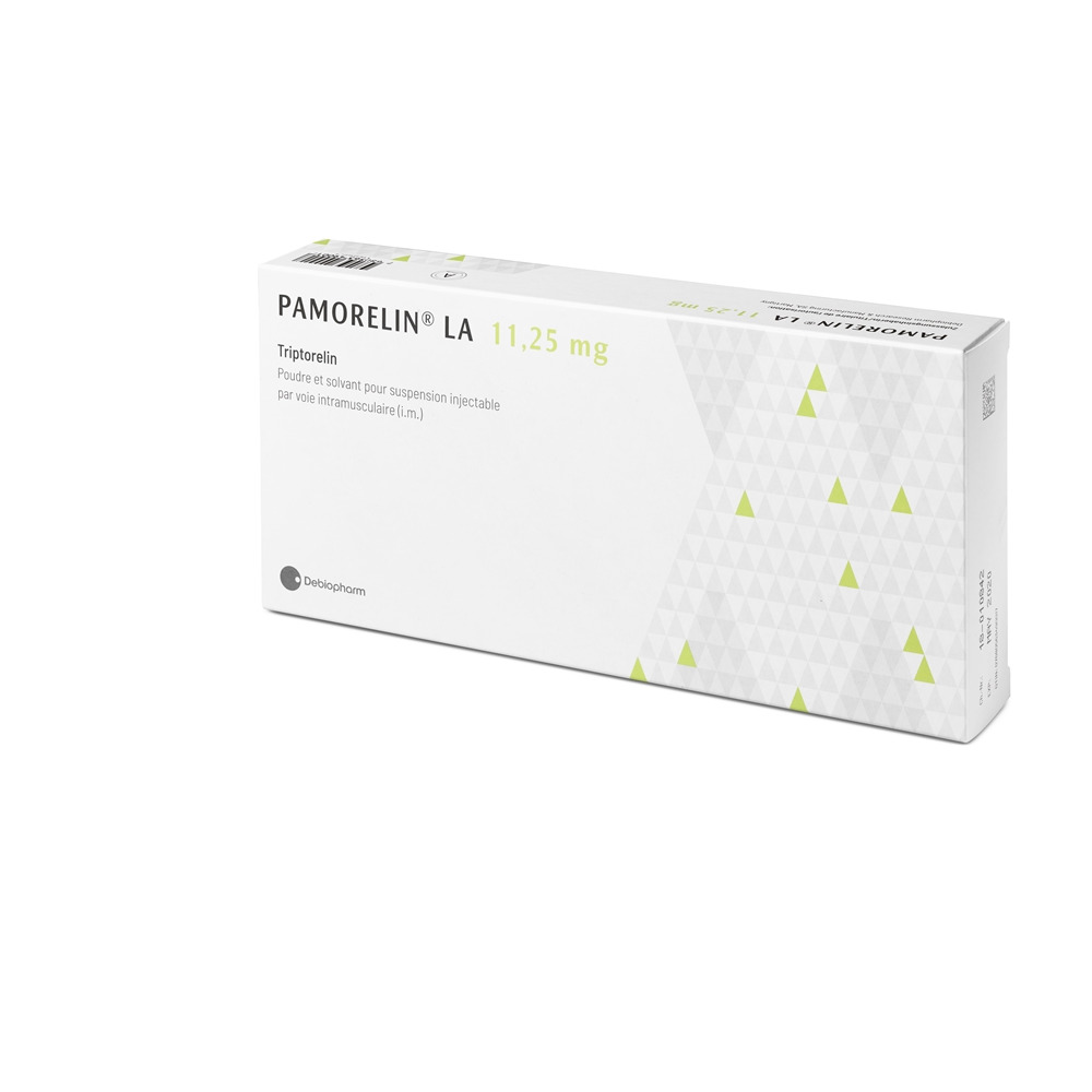 PAMORELIN LA subst sèche 11.25 mg c solv (adapt)