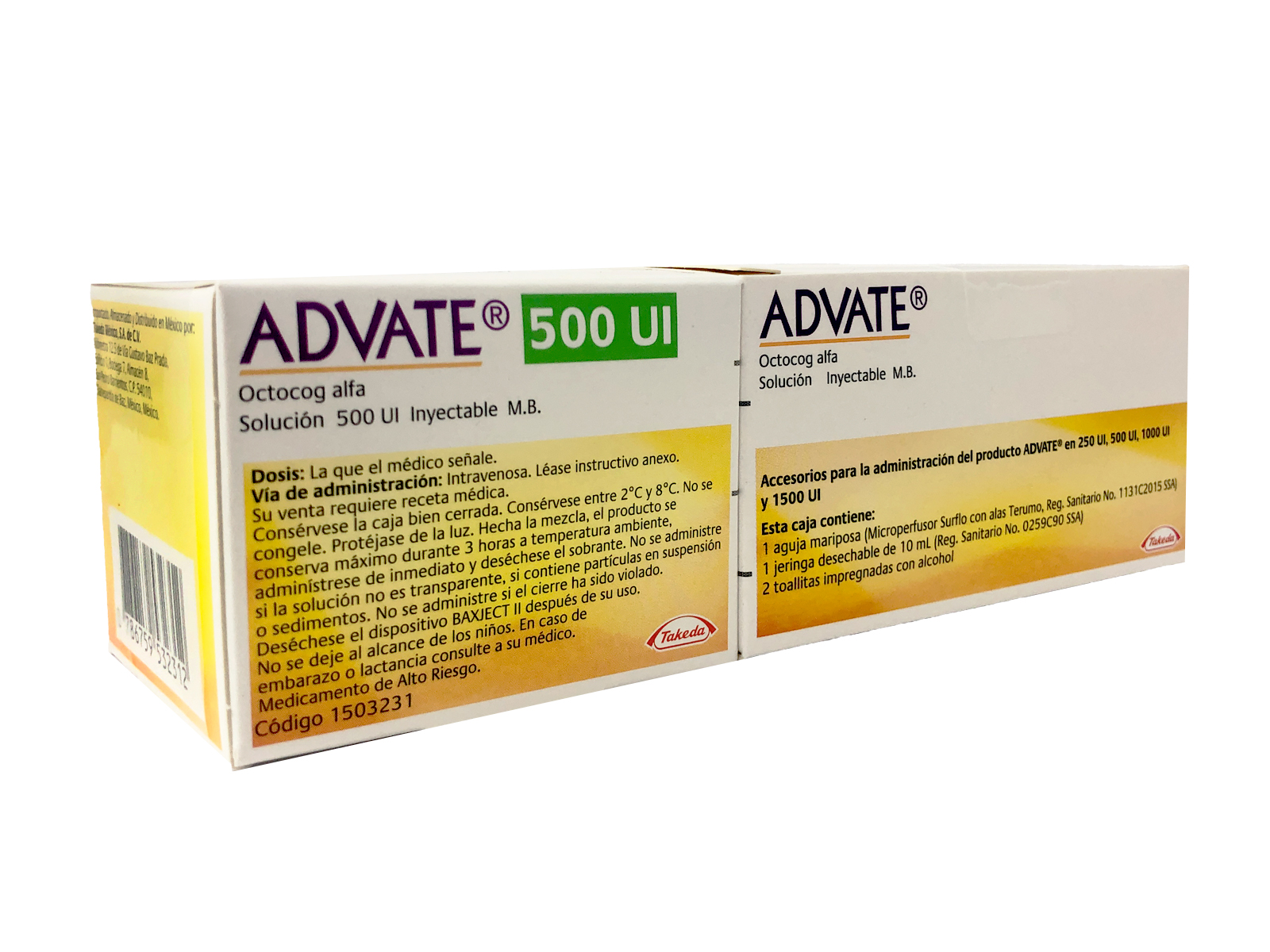 ADVATE subst sèche 500 UI c solv 5 ml flac