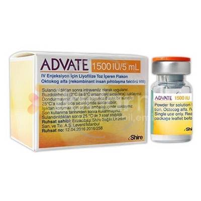 ADVATE subst sèche 1500 UI c solv 5 ml flac