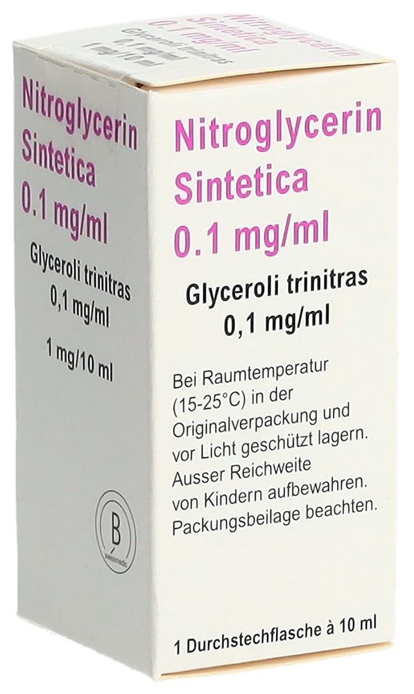 Nitroglycerin Sintetica 0.1 mg/ml, soluzione per infusione
