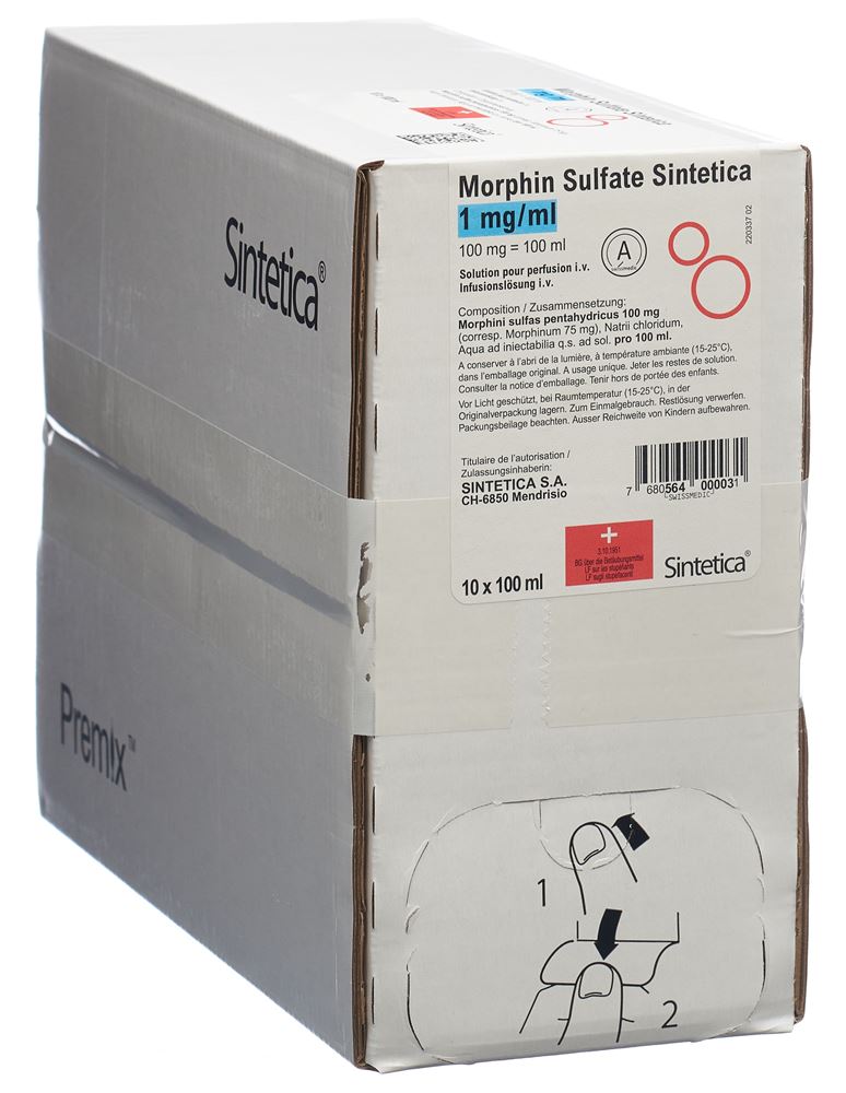 Morphin Sulfate Sintetica 1mg/ml, soluzione per infusione