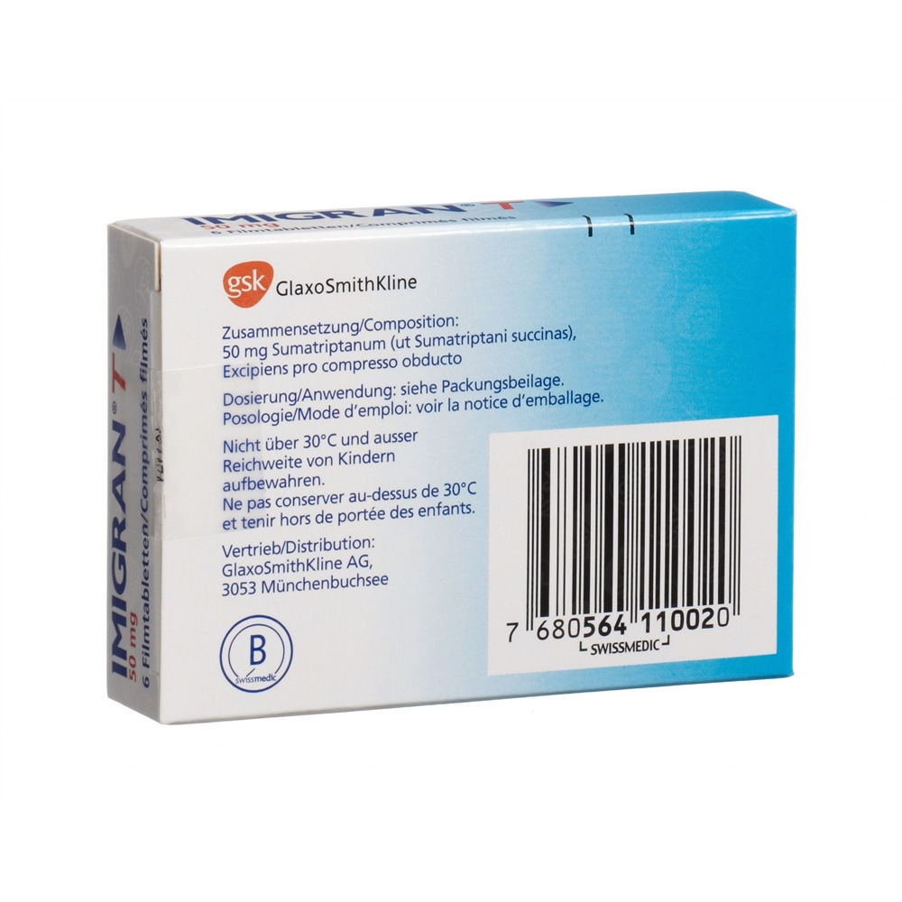 IMIGRAN T cpr pell 50 mg 6 pce