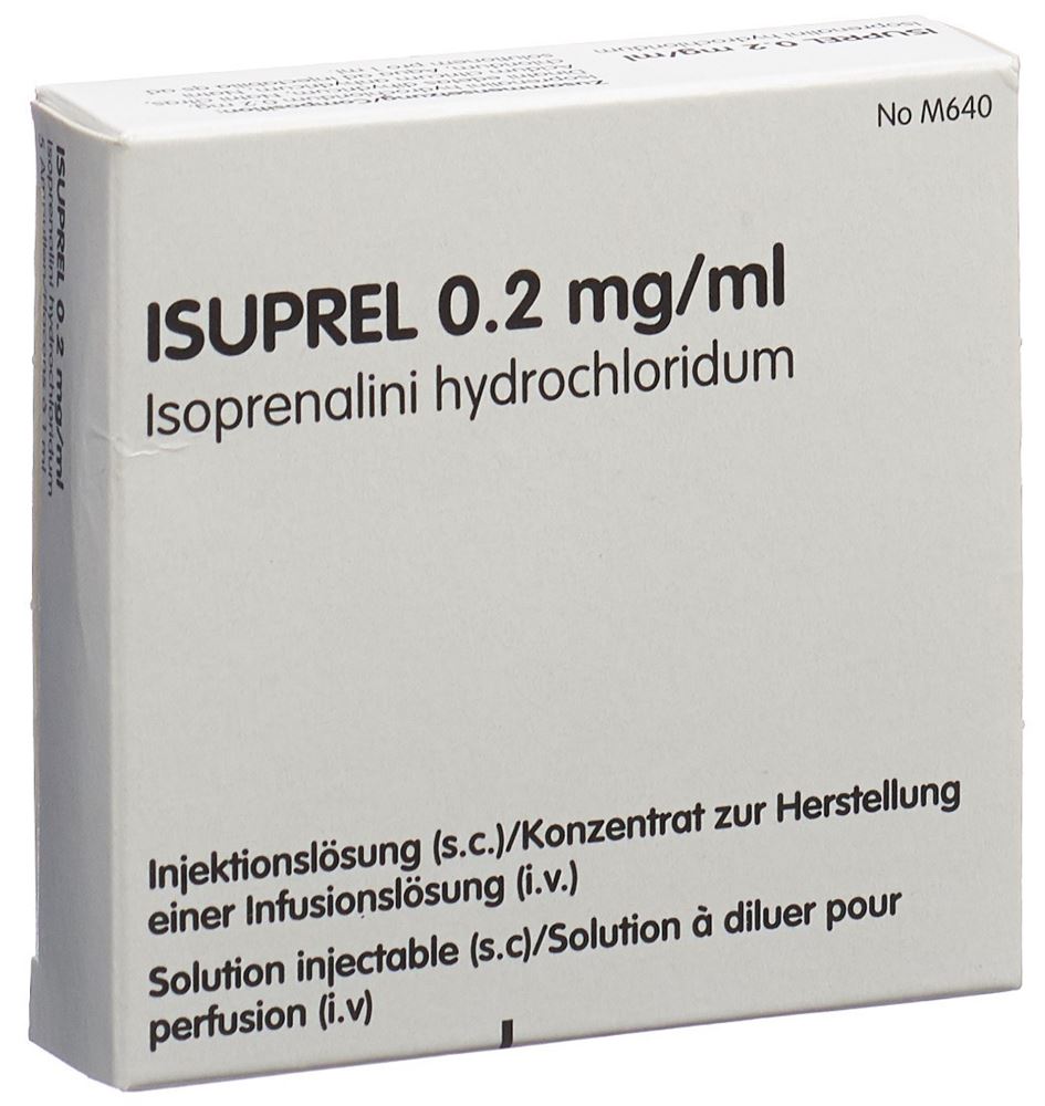 Isuprel, Injektionslösung / Konzentrat zur Herstellung einer Infusionslösung