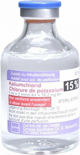 Kaliumchlorid Bichsel 15 %, Konzentrat zur Herstellung einer Infusionslösung (Vial)