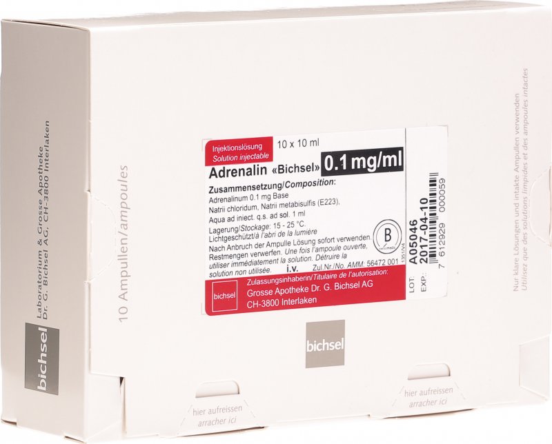 Adrenalin Bichsel 0,1 mg/ml, Injektionslösung (i.v.)