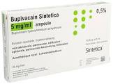 Bupivacain 1.25 mg/mL - Fentanyl 2 µg/ml Sintetica, soluzione per infusione