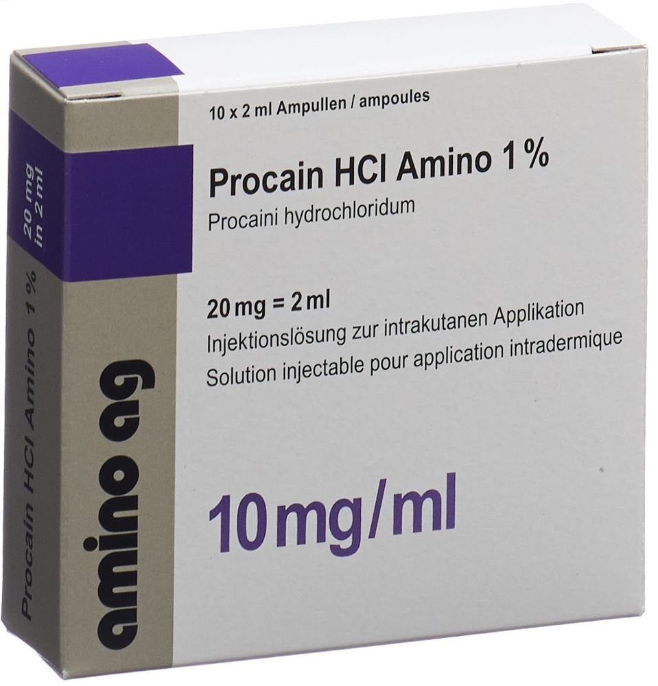 Procain HCl Amino 10 mg/ml, Injektionslösung
