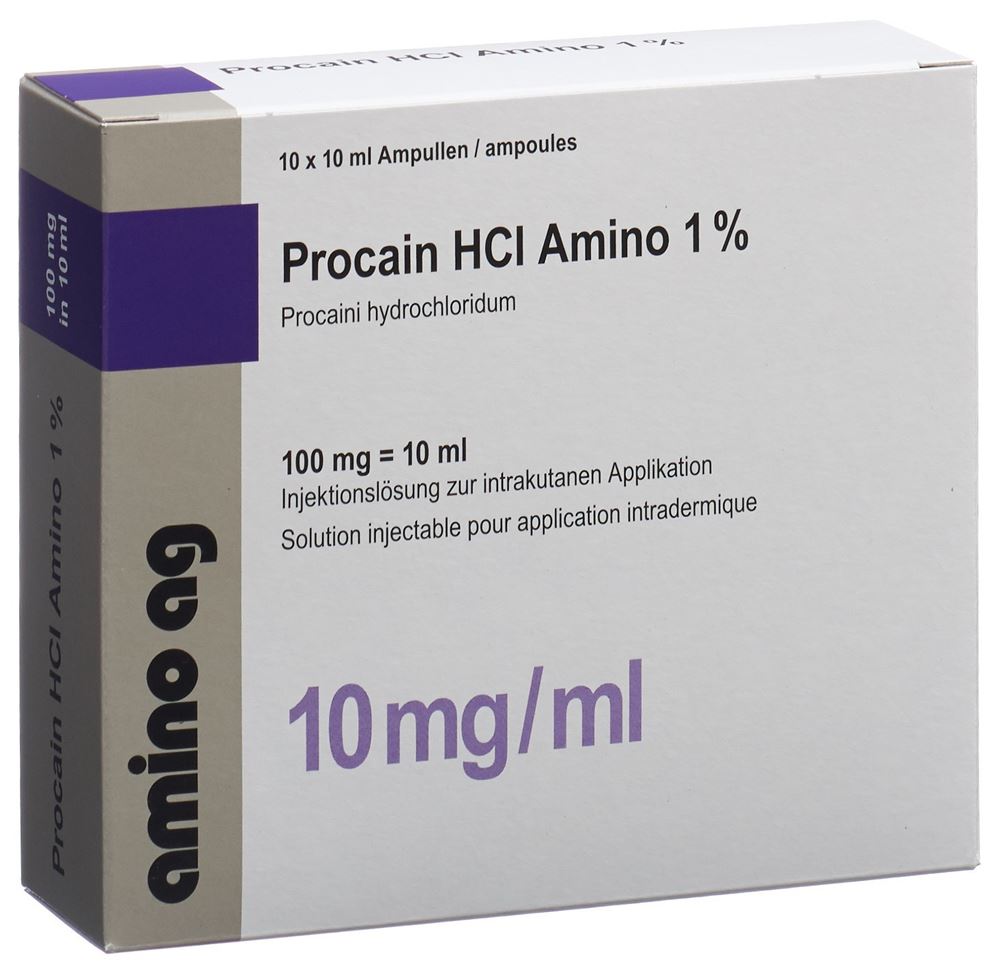Procain HCl Amino 10 mg/ml, Injektionslösung