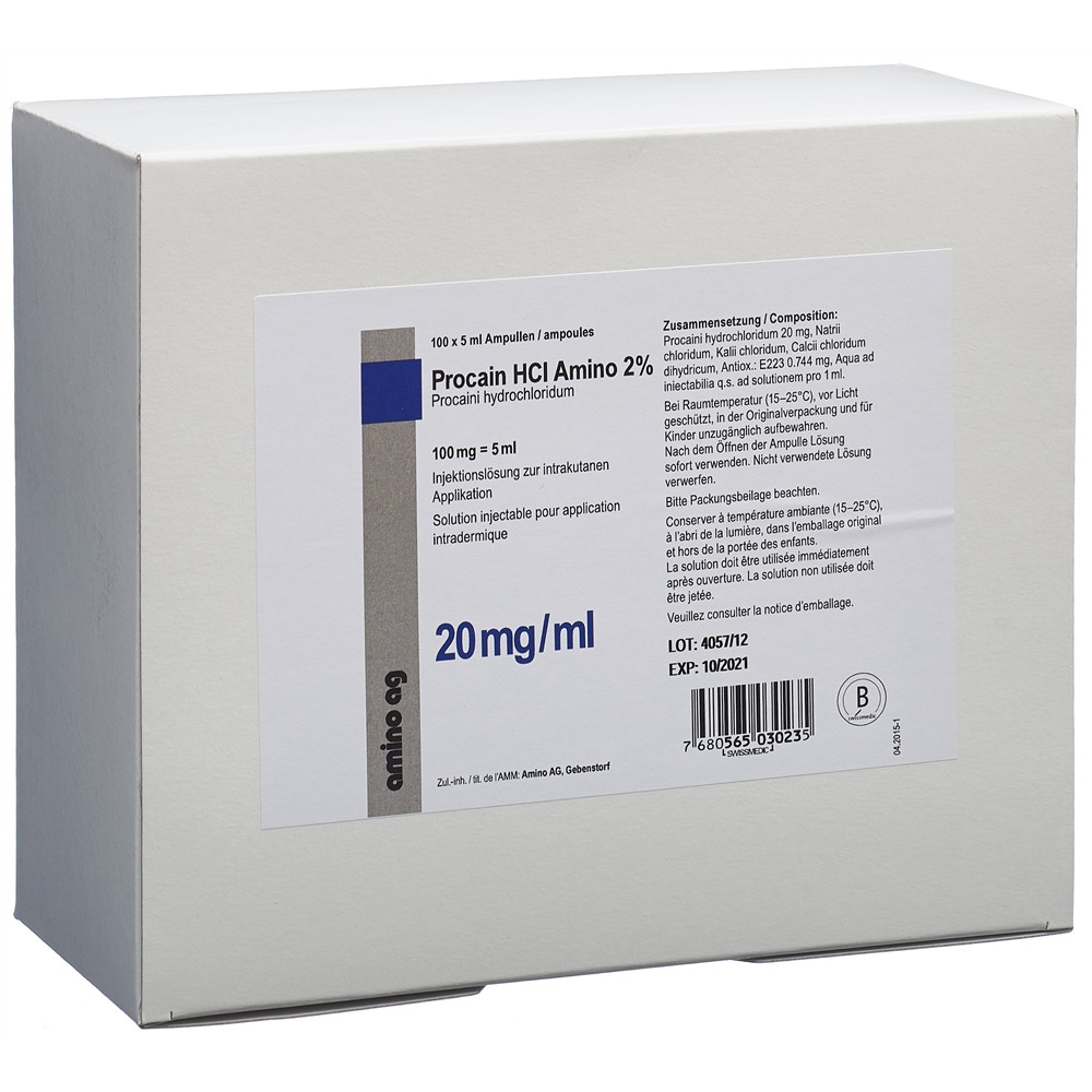Procain HCl Amino 20 mg/ml, Injektionslösung