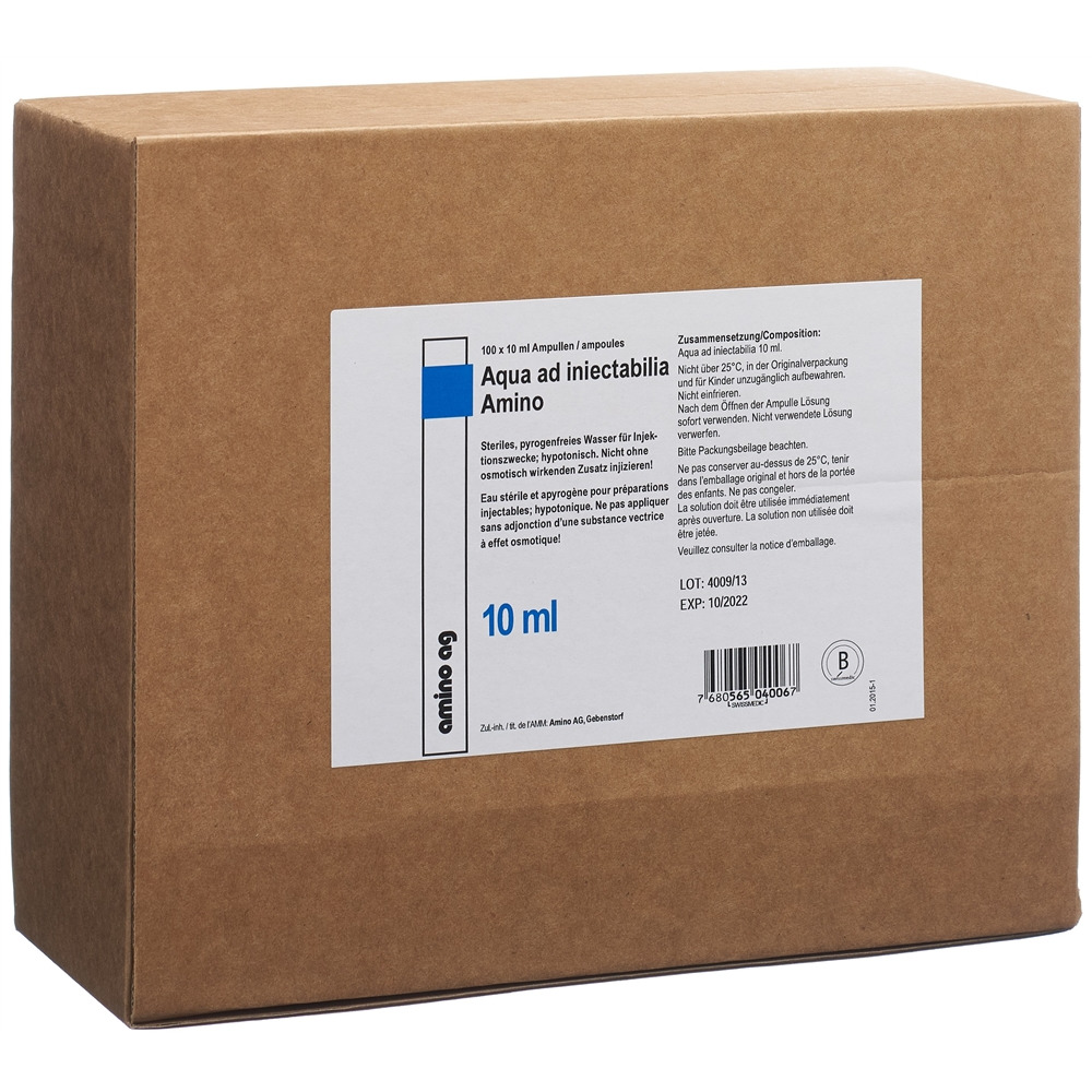 AQUA AD INJ Amino sol inj 10ml amp 100 pce
