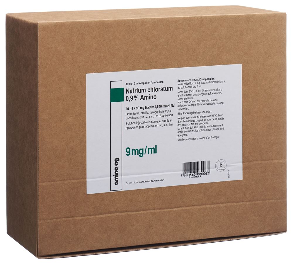 NACL Amino sol inj 0.9 % 10ml amp 100 pce