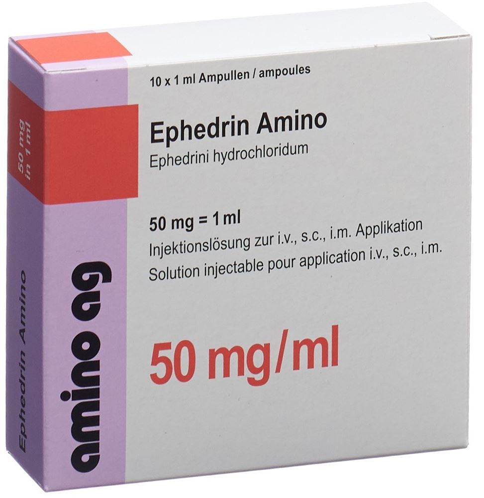 EPHEDRIN Amino sol inj 50 mg/ml 10 amp 1 ml