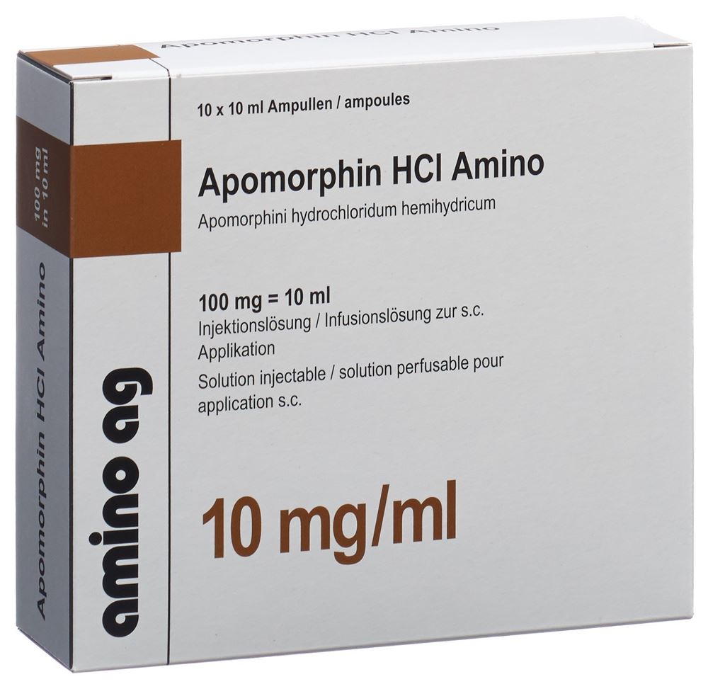 APOMORPHIN HCL Amino 100 mg/10ml 10 amp 10 ml