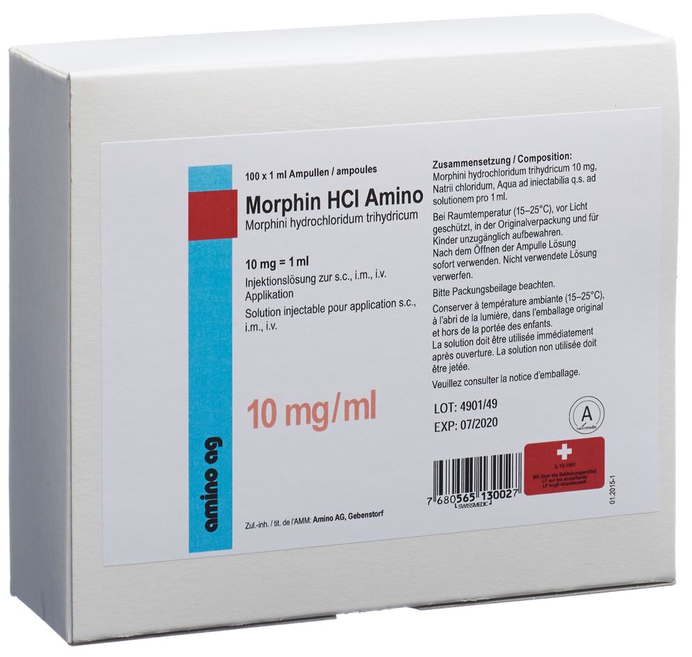 Morphin HCl 10 mg/ml Amino, Injektionslösung