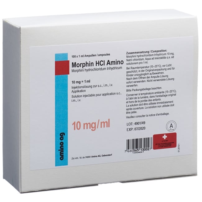Morphin HCl 10 mg/ml Amino, Injektionslösung