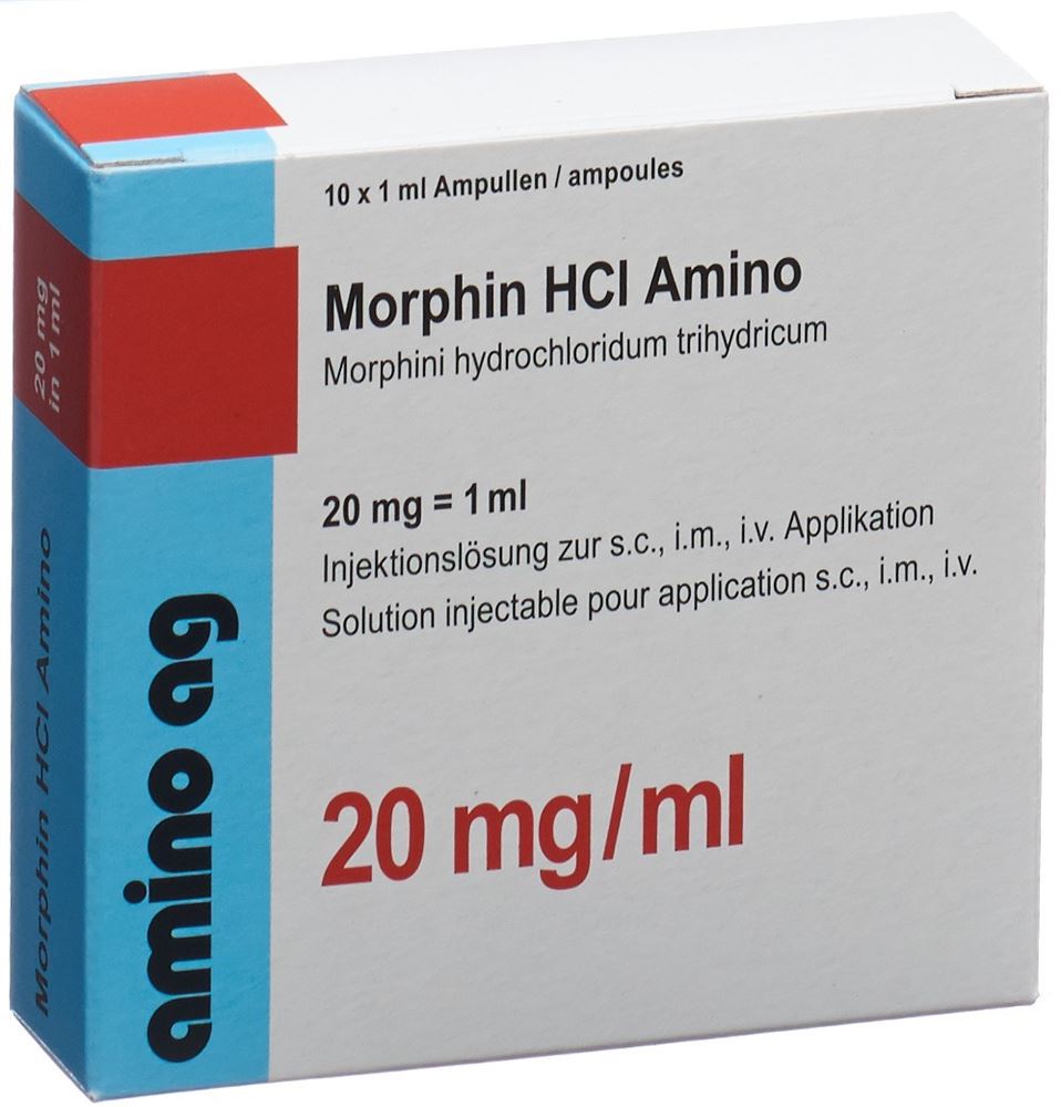 Morphin HCl 20 mg/ml Amino, Injektionslösung