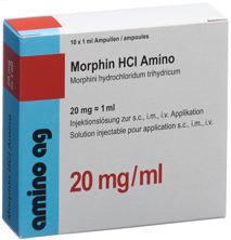 Morphin HCl 20 mg/ml Amino, Injektionslösung