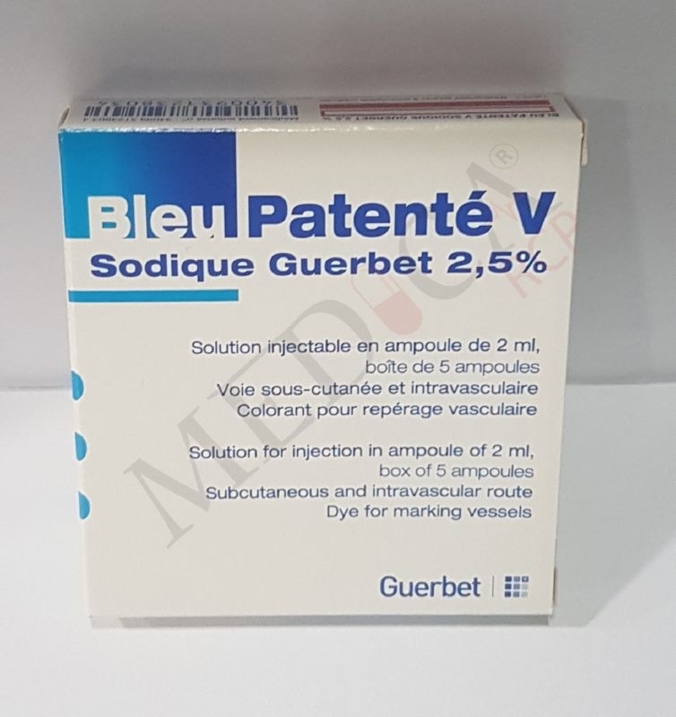 Patentblau V Guerbet, Injektionslösung