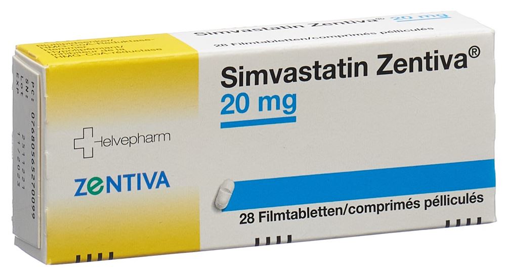 SIMVASTATIN Zentiva cpr pell 20 mg 28 pce