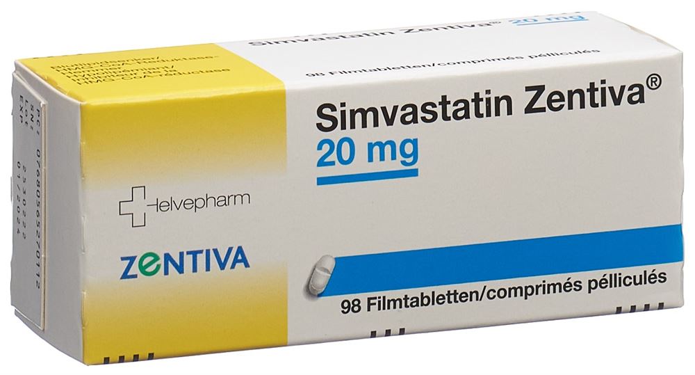 SIMVASTATIN Zentiva cpr pell 20 mg 98 pce