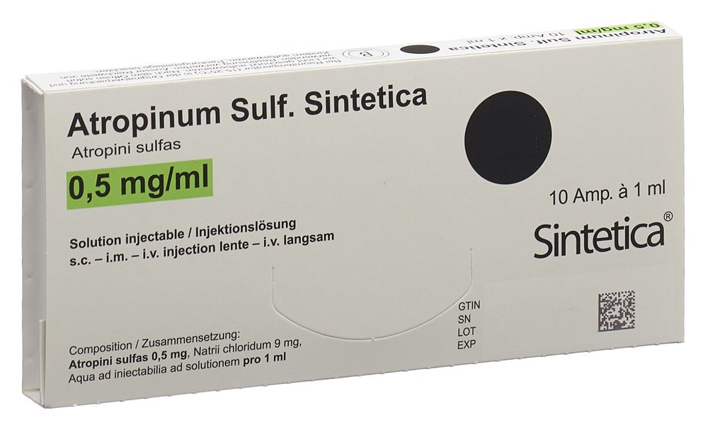 ATROPINUM SULF Sintetica 0.5 mg/ml 10 amp 1 ml