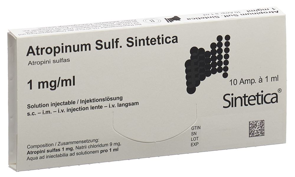 ATROPINUM SULF Sintetica 1 mg/ml 10 amp 1 ml