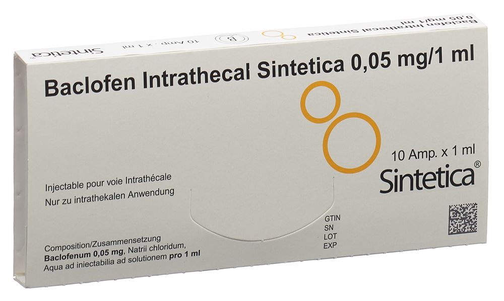 Baclofen Intrathecal Sintetica 0.05mg/1ml, solution injectable