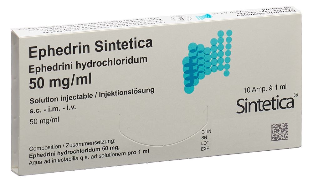 EPHEDRIN Sintetica sol inj 50 mg/ml amp 10 x 1 ml